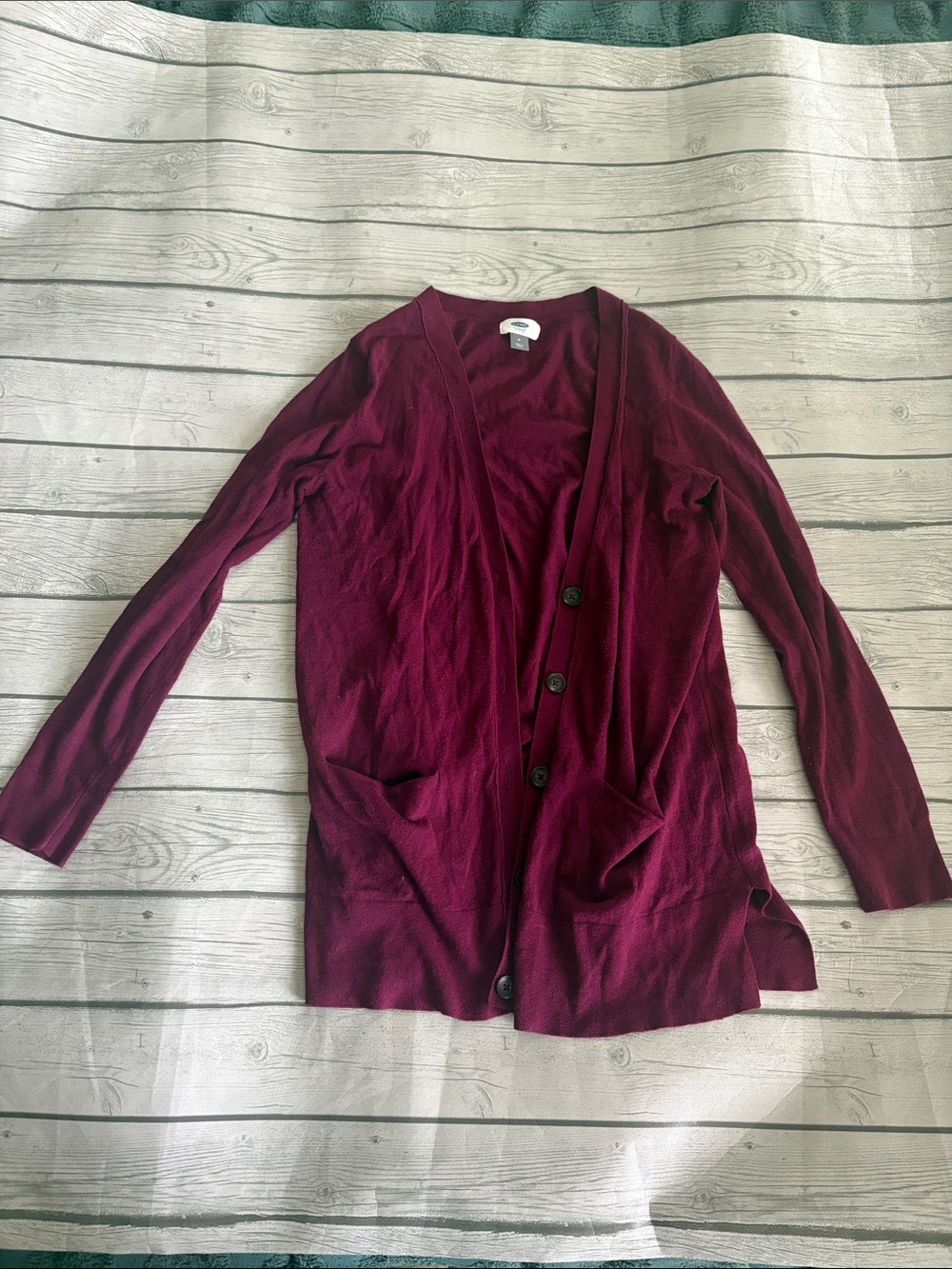 Women’s Plum Button-Front Cardigan Sweater